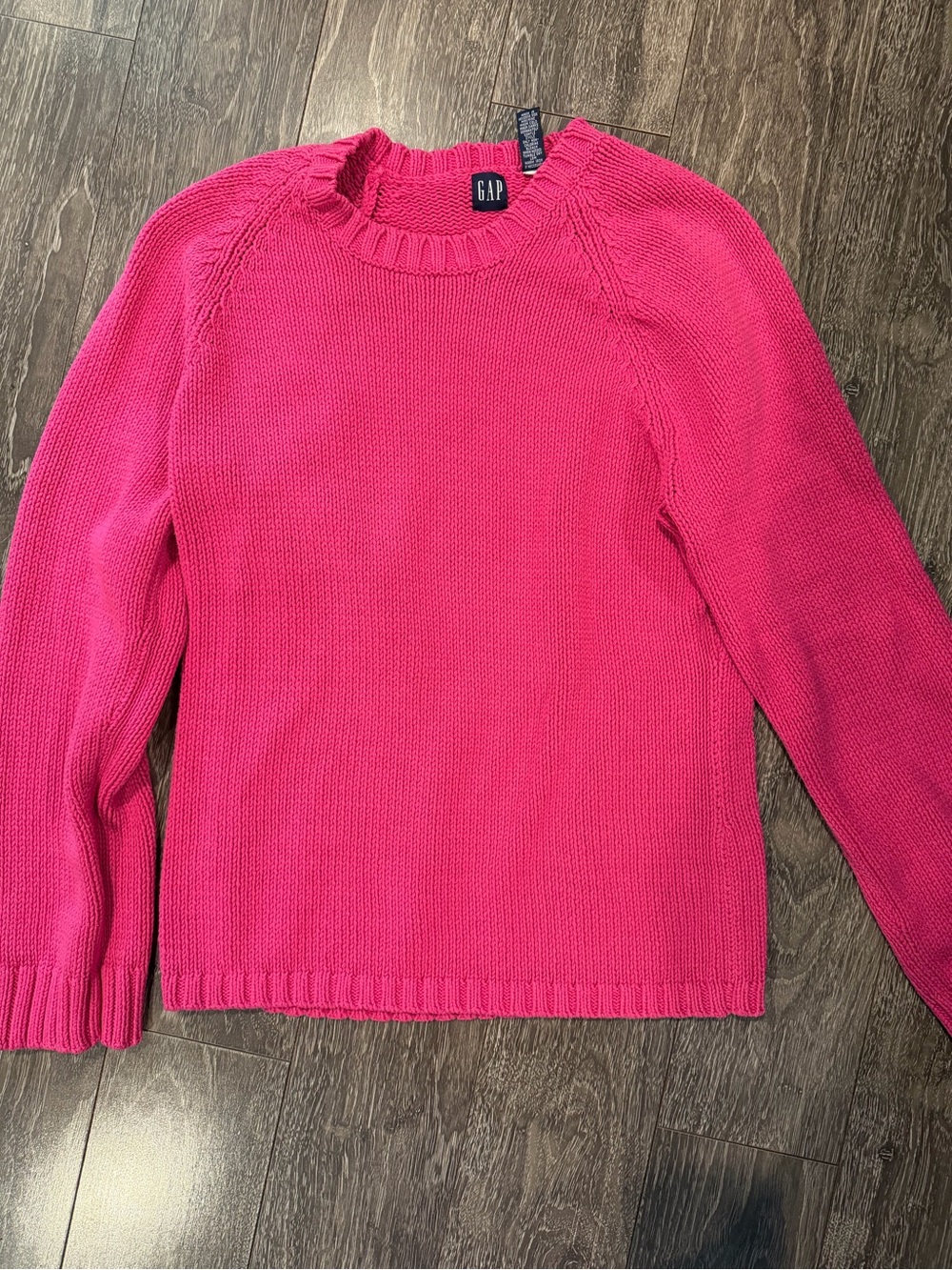 GAP Women's Crewneck Sweater in Bright Pink